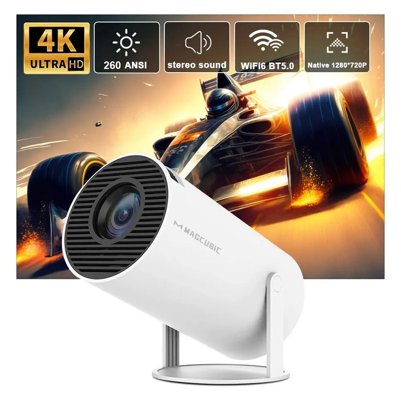 CinePro Projetor 4K Android 11 Dual Wifi6 260ANSI Allwinner H713 BT5.0 1080P 1280.